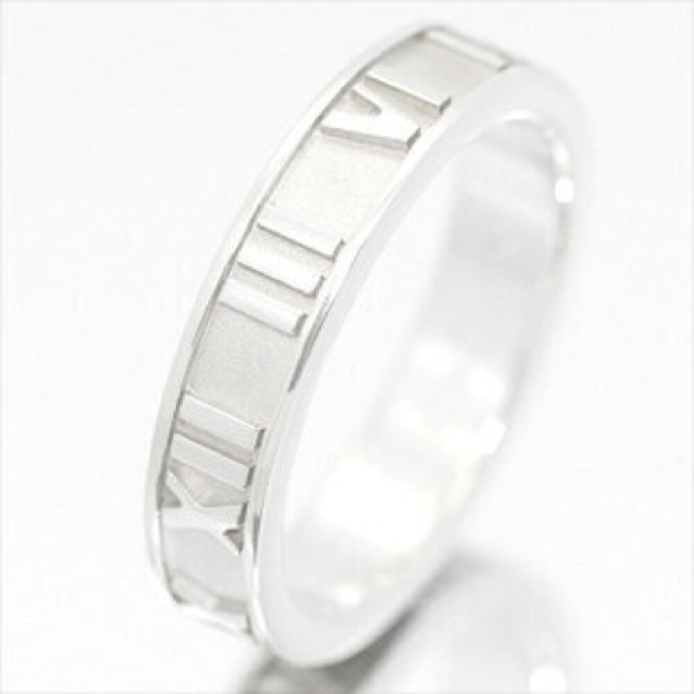 Tiffany Co Atlas Ring Silver Flat Band Anniversaries Their